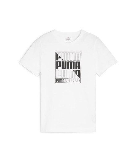 Camiseta Puma GRAPHICS Branco Infantil Camiseta Puma GRAPHICS Branco Infantil