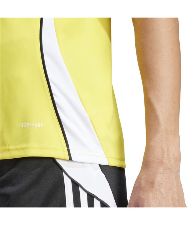 Camiseta de Futebol adidas Tiro24 Mulher Amarelo