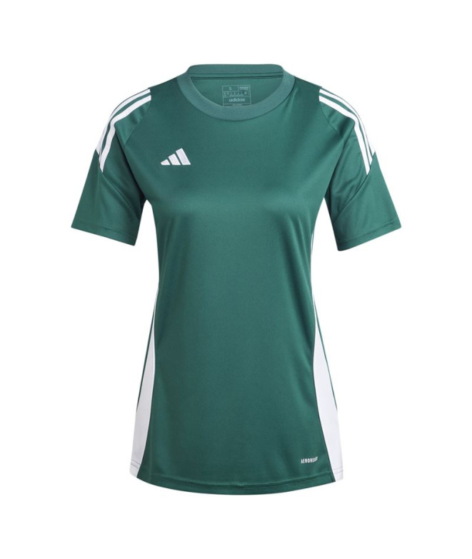 Camiseta de Futebol adidas Tiro24 Mulher Verde