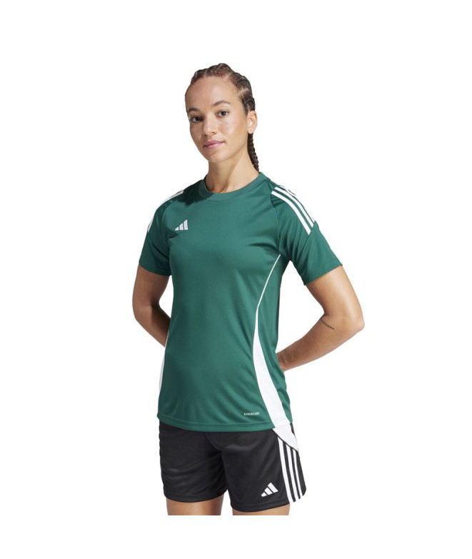 Camiseta de Futebol adidas Tiro24 Mulher Verde