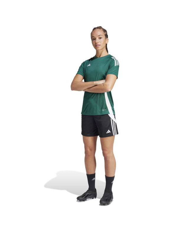 Camiseta de Futebol adidas Tiro24 Mulher Verde