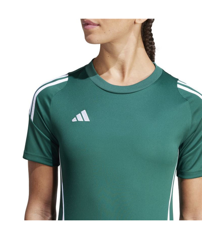 Camiseta de Futebol adidas Tiro24 Mulher Verde