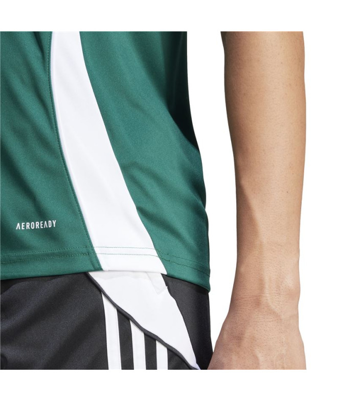 Camiseta de Futebol adidas Tiro24 Mulher Verde