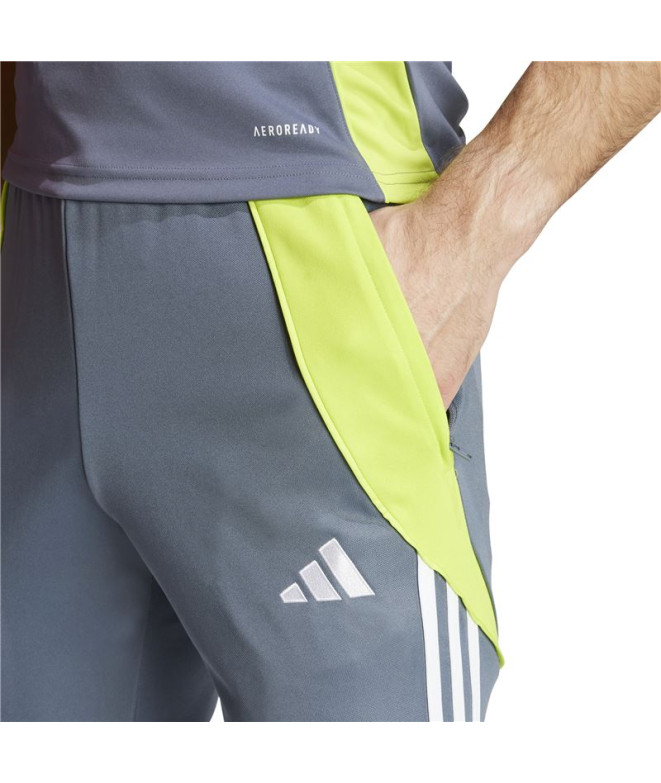 Calça de Futebol adidas Tiro24 Homem Cinzento