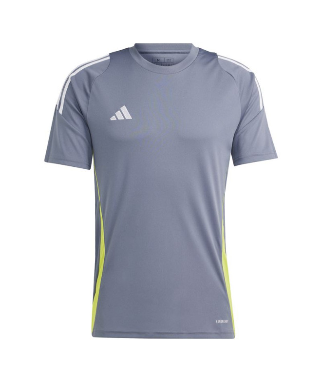 Camiseta de Futebol adidas Tiro24 Homem Cinzento