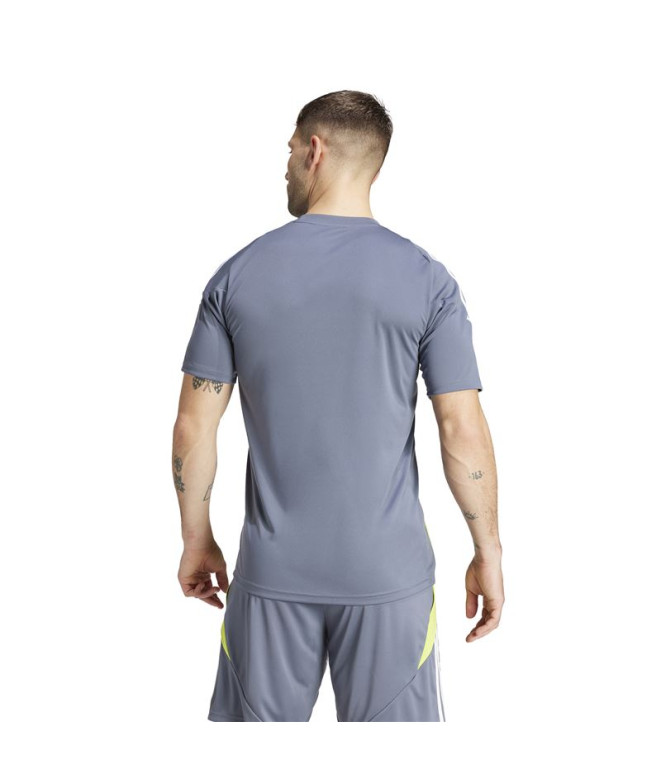 Camiseta de Futebol adidas Tiro24 Homem Cinzento