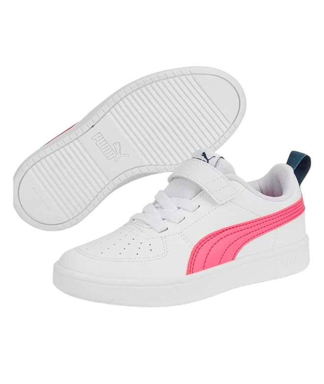 Chaussures Puma Rickie Ac Blanc/Rose Enfant