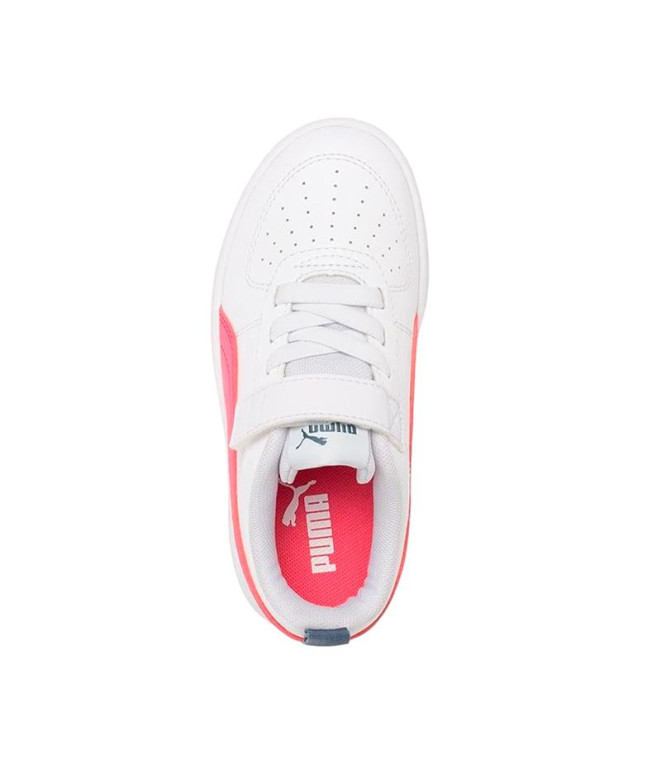 Sapatilhas Puma Rickie Ac Branco/Rosa Infantil