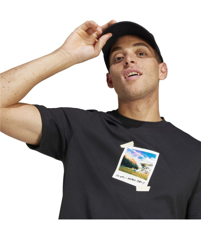 Camiseta adidas All Day I Dream Homem Preto