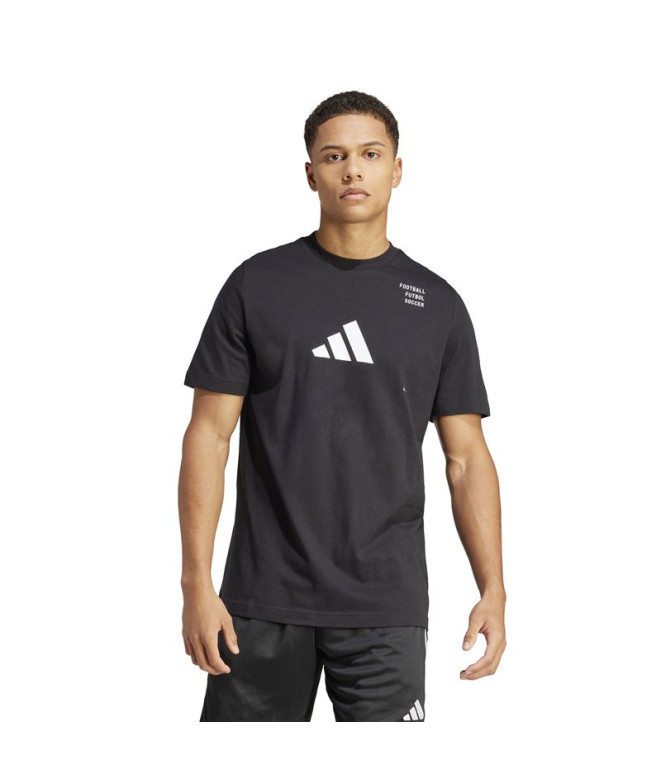 Camiseta de Fútbol adidas Fb Cat G Hombre Negro
