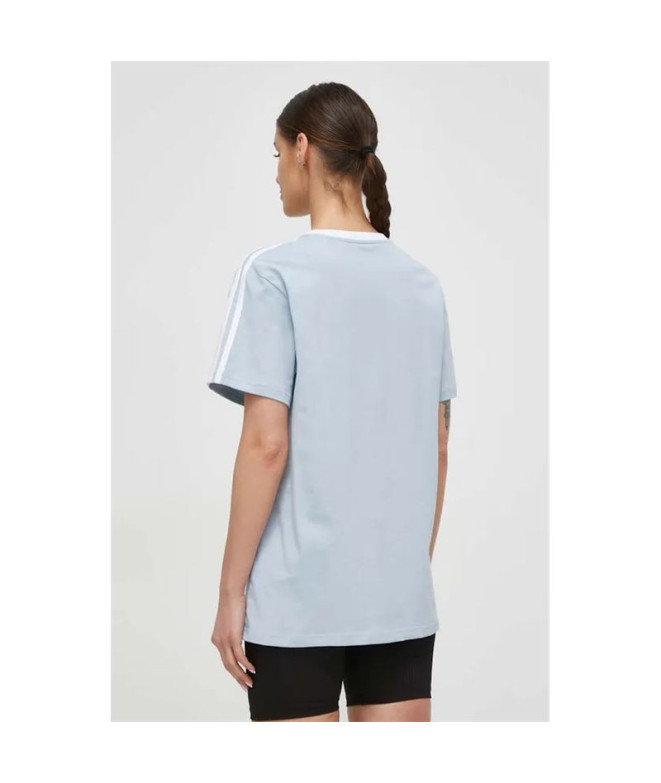 Camiseta adidas 3Bandas Mujer Azul