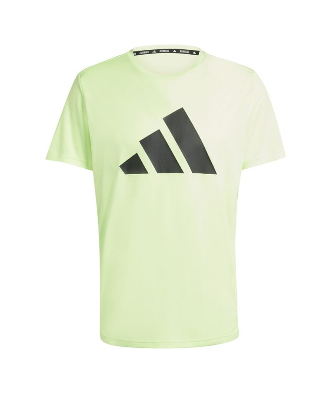 Camiseta de Running adidas Run It Hombre Verde