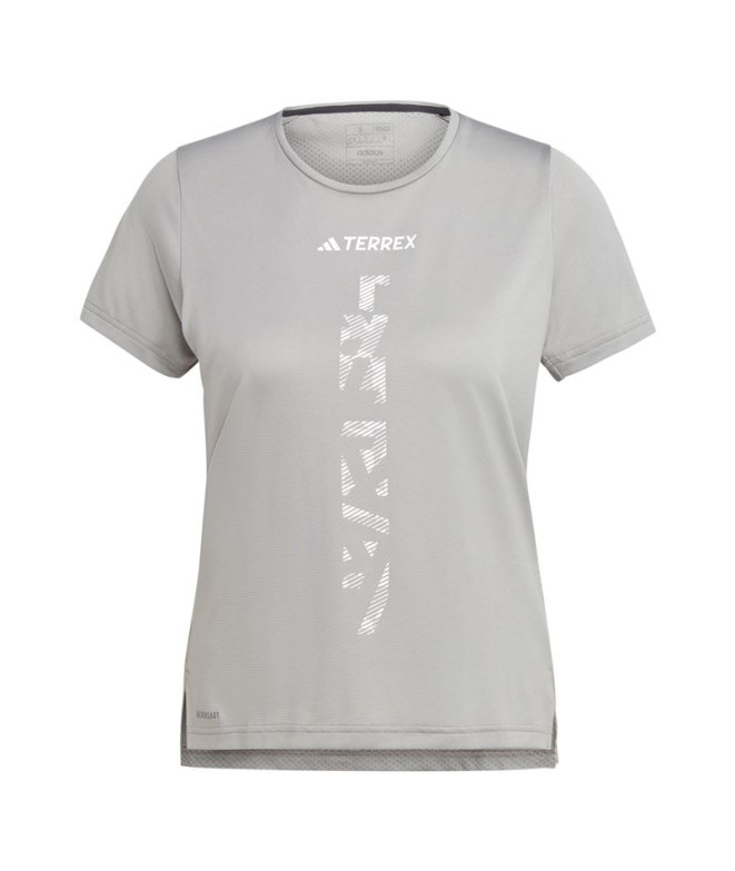 Camiseta de Trail adidas Terrex Agravic Hombre Gris