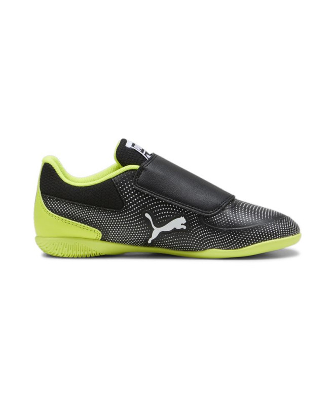 Sapatilhas de futebol salaInfantil Puma TRUCO II V Preto Branco