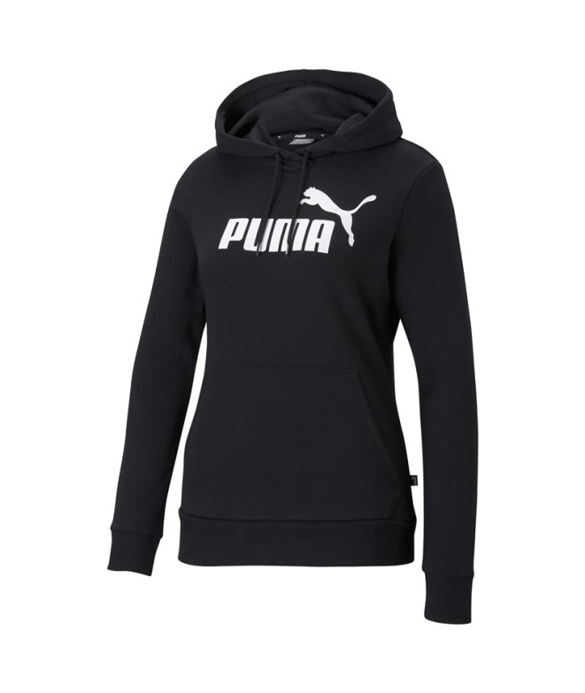 Moletom Mulher Casaco com capuz com logótipo Puma Essentials Preto