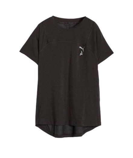 Camiseta de running de manga corta en negro