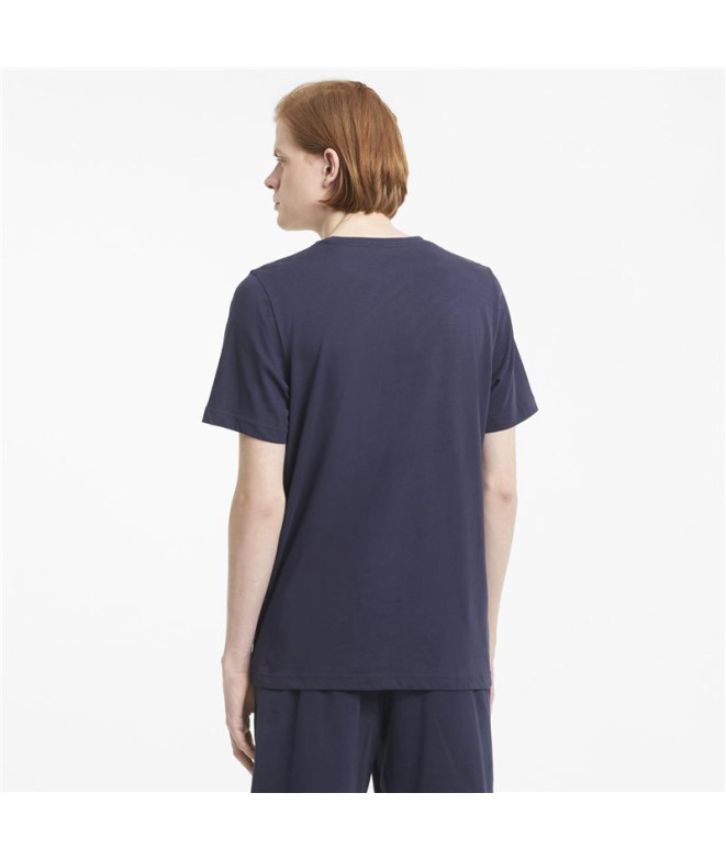 Camiseta Homem Puma Ess Logótipo Pequeno Marinho