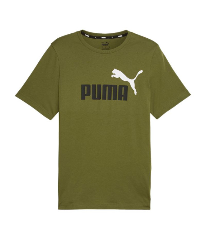 Camiseta Puma Essentials+ 2 Colour Homem Verde