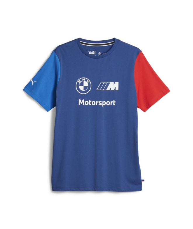 Camiseta Homem Puma Bmw Mms Ess Logo Azul Marinho