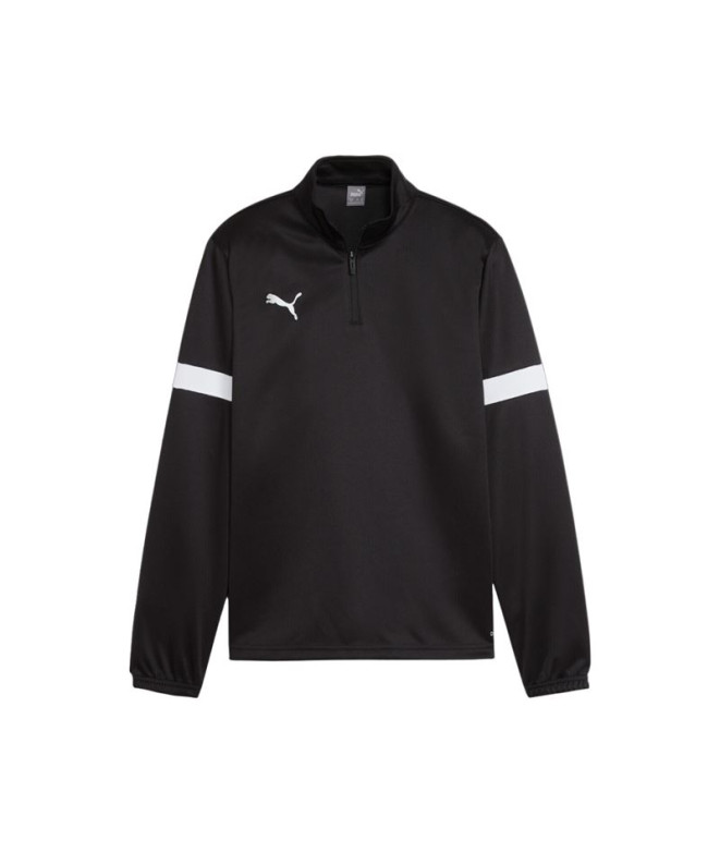 Camiseta Futebol Infantil de Puma individualRISE 1/4 Z Preto