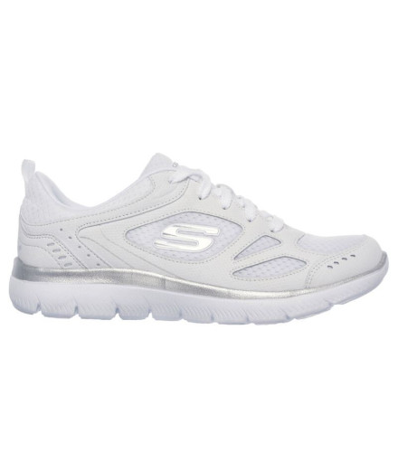 Chaussures Skechers Summits-Suited Femme Blanc / Mesh/...