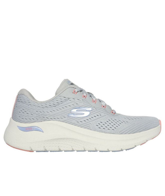 Chaussures Skechers Arch Fit 2.0 - Big L Femme Gris clair Pervenche & Corail