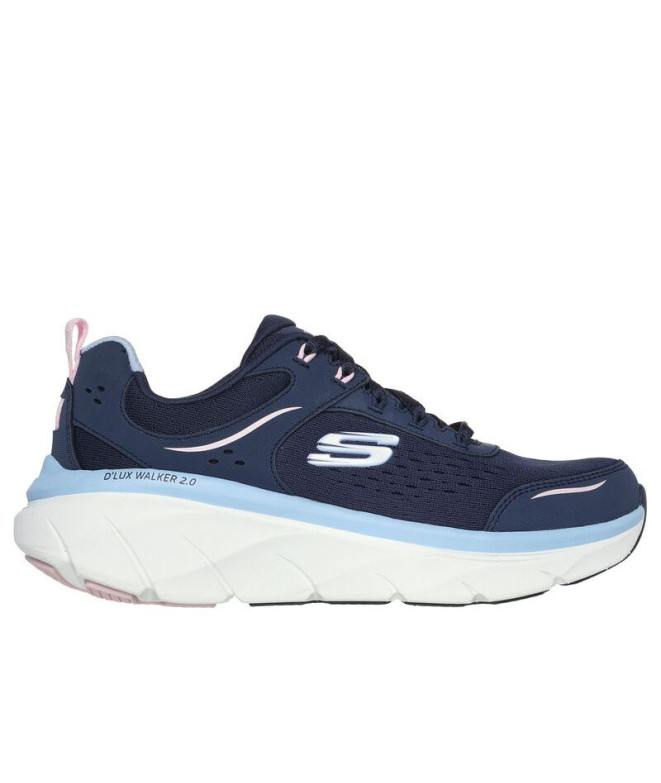 Sapatilhas Skechers D'Lux Walker 2.0-Dai Mulher Guarnição azul e rosa-marinho