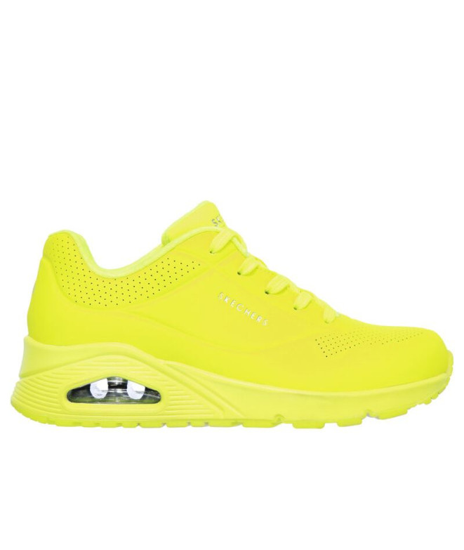 SapatilhasSkechers Uno - Night Shades Mulher Neon Yellow Durabuck