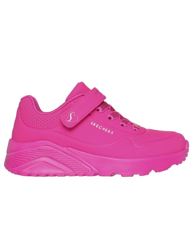Chaussures Skechers Uno Lite Fille Rose