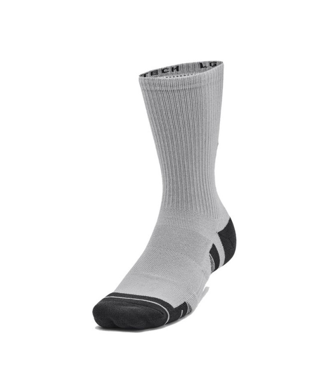 Chaussettes by Fitness Under Armour Performance Tech 3Pk Crew Grey
