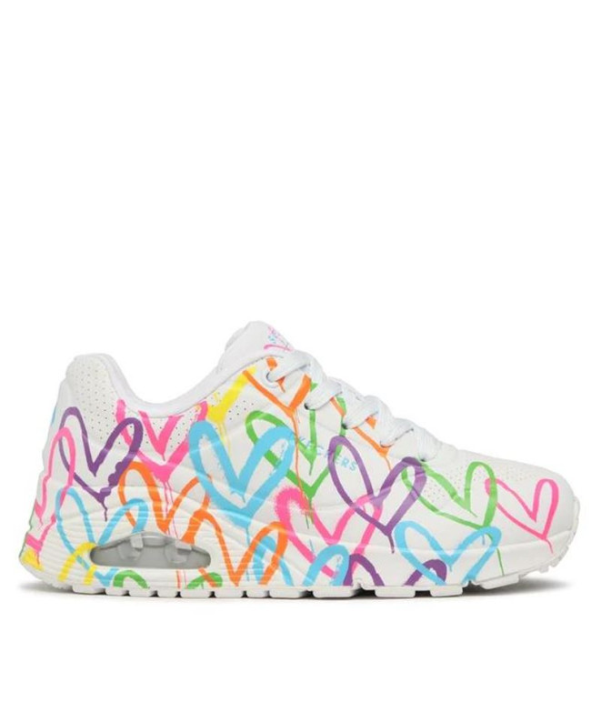 ChaussuresSkechers Uno - Highlight Love Femme Blanc et Multi Dura / Blanc