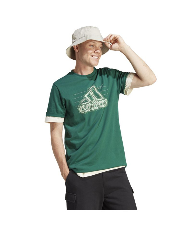 Camiseta adidas Growth Bos Homem Verde