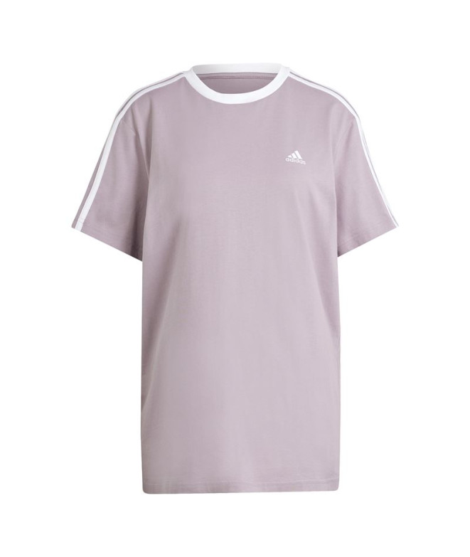 Camiseta adidas 3Stripes Bf Mulher Lilás