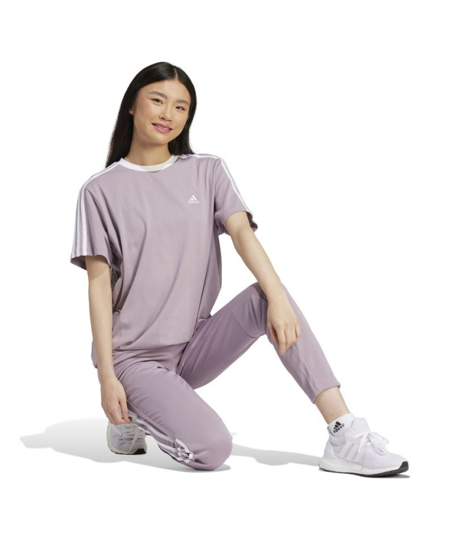 Camiseta adidas 3Stripes Bf Mujer Lila