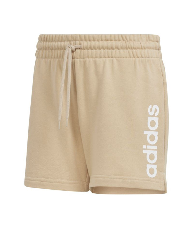 Calça adidas Linear Ft Short Mulher Bege