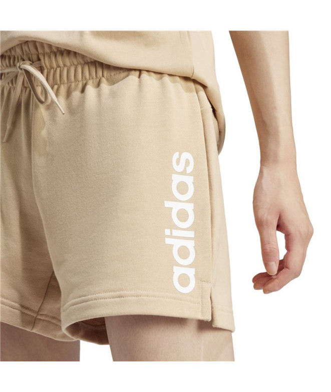 Pantalón adidas Linear Ft Short Mujer Beige