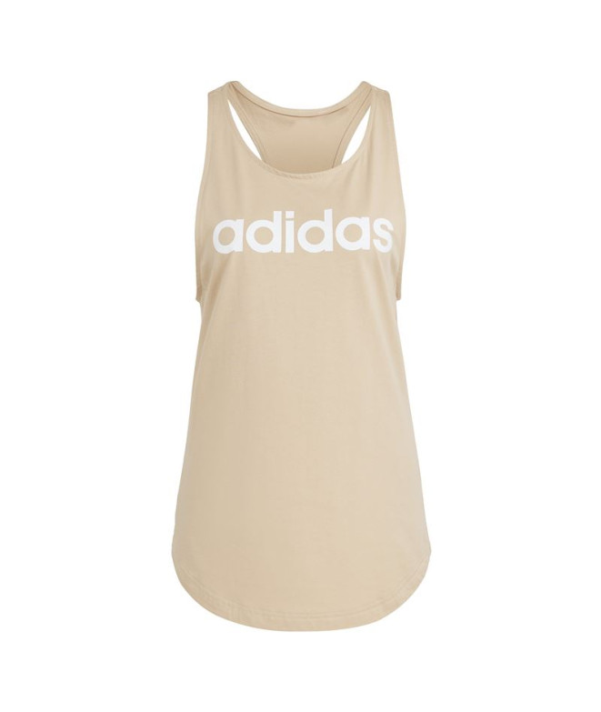 Top adidas Linear Tk Mulher Bege