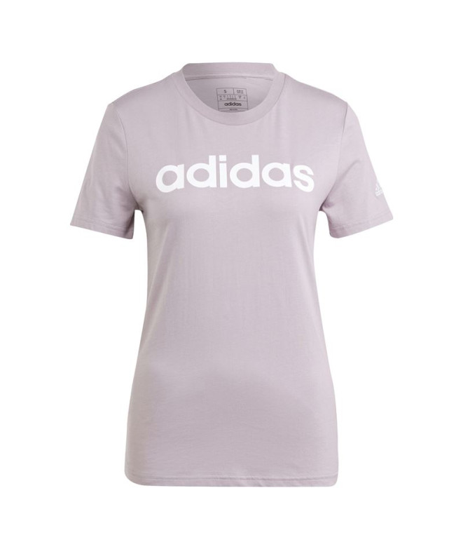 Camiseta adidas Linear Mulher Lilás