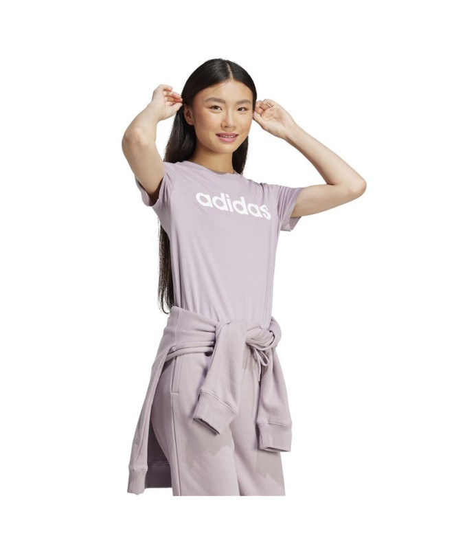 T-shirt adidas Linear Femme Lilas
