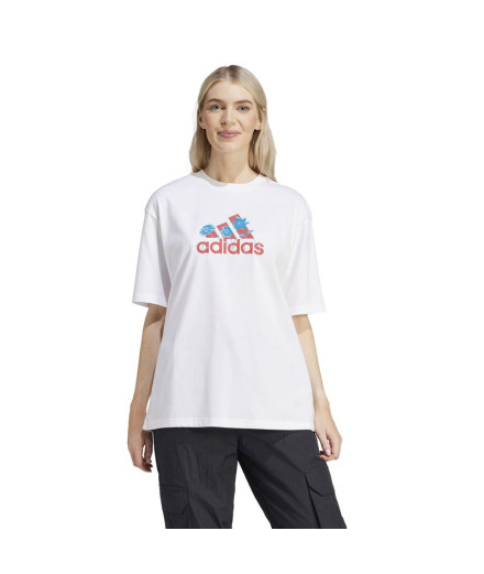 T-shirt adidas Fleur Badge de Sports Gt Femme Blanc 2