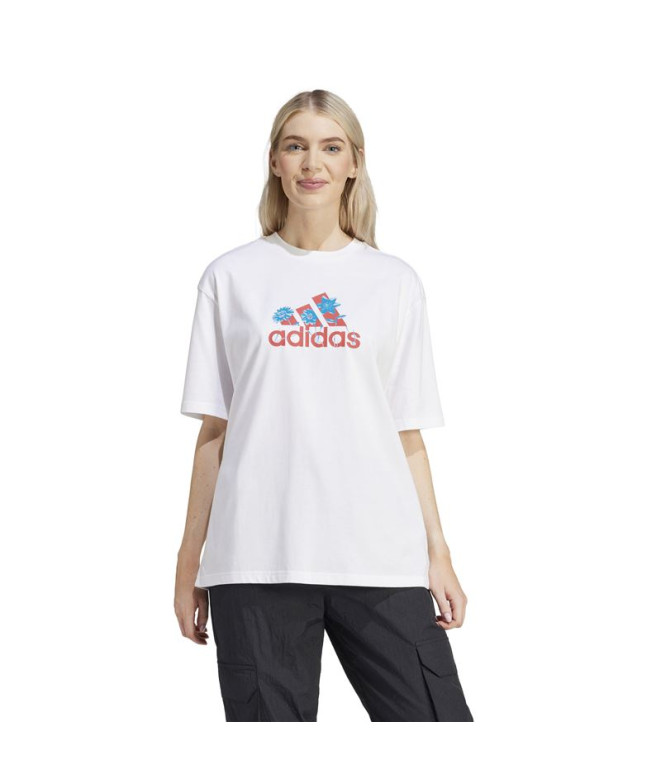 Camiseta adidas Distintivo floral de desporto...