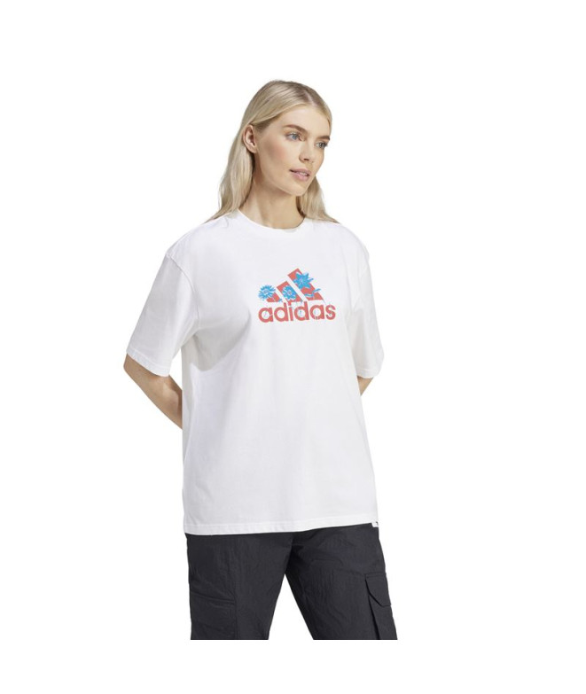Camiseta adidas Distintivo floral de desporto...
