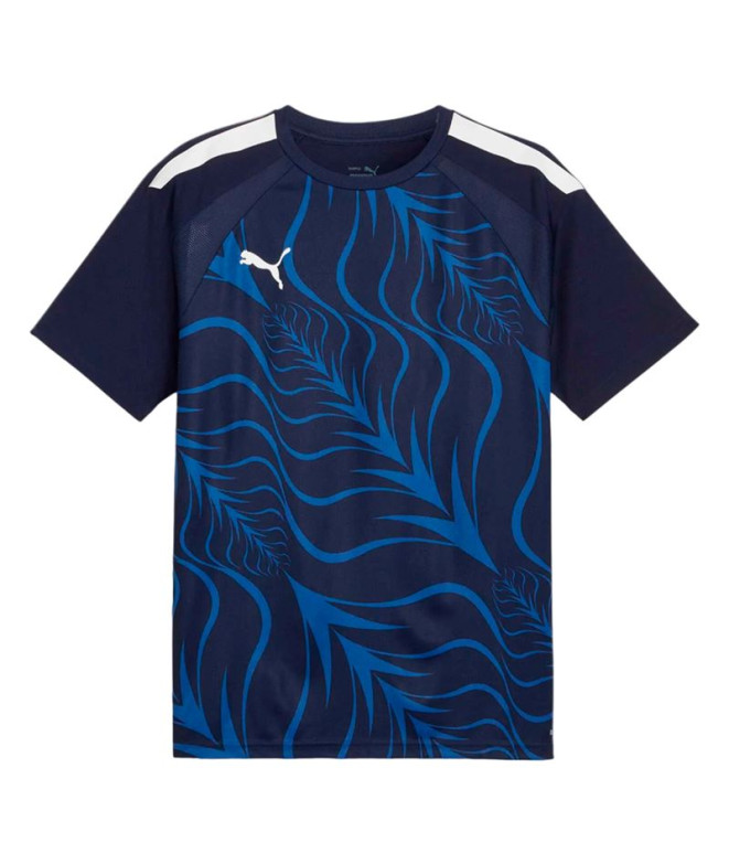 Camiseta Futebol de Puma individualLIGA Graph azul-marinho Homem