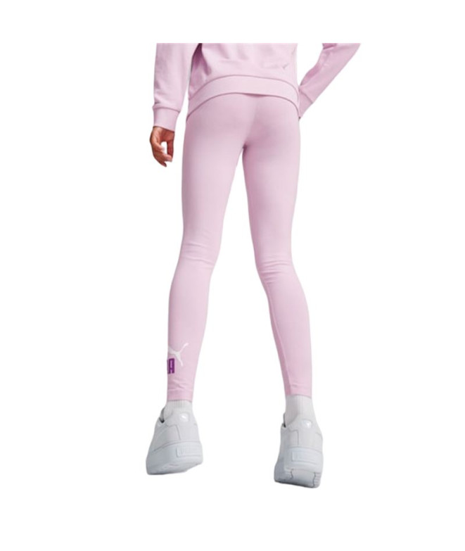 Mallas Puma Essentials Logo Rosa Infantil