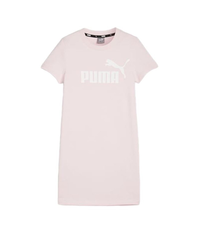 Vestido Puma Essentials+ Logótipo Rosa Infantil