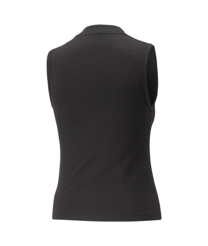 Camiseta Puma Essentials Slim Logo Mujer Negro