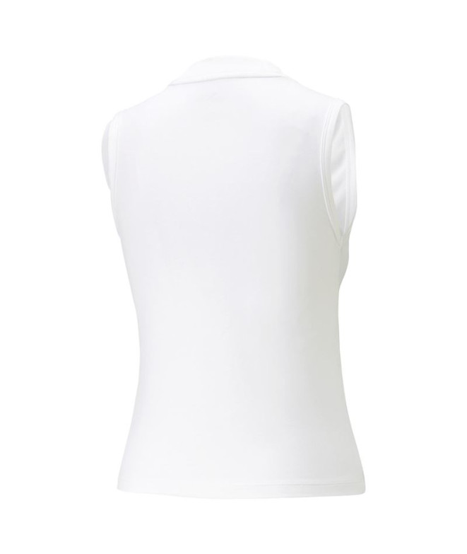 Camiseta Puma Essentials Slim Logo Mulher Branco
