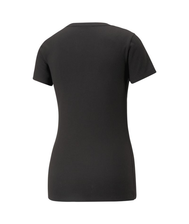 T-shirt Femme Puma Essentials Slim Logo Noir