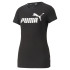 T-shirt Femme Puma Essentials Slim Logo Noir