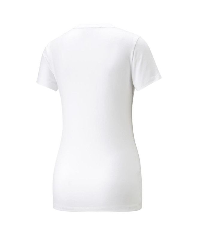 Camiseta Puma Essetials Slim Logo Mujer Blanco